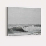 Minimalist Monochrome Ocean Waves Coastal Seascape Canvas Wall Art Print Decor Picture Ready to Hang