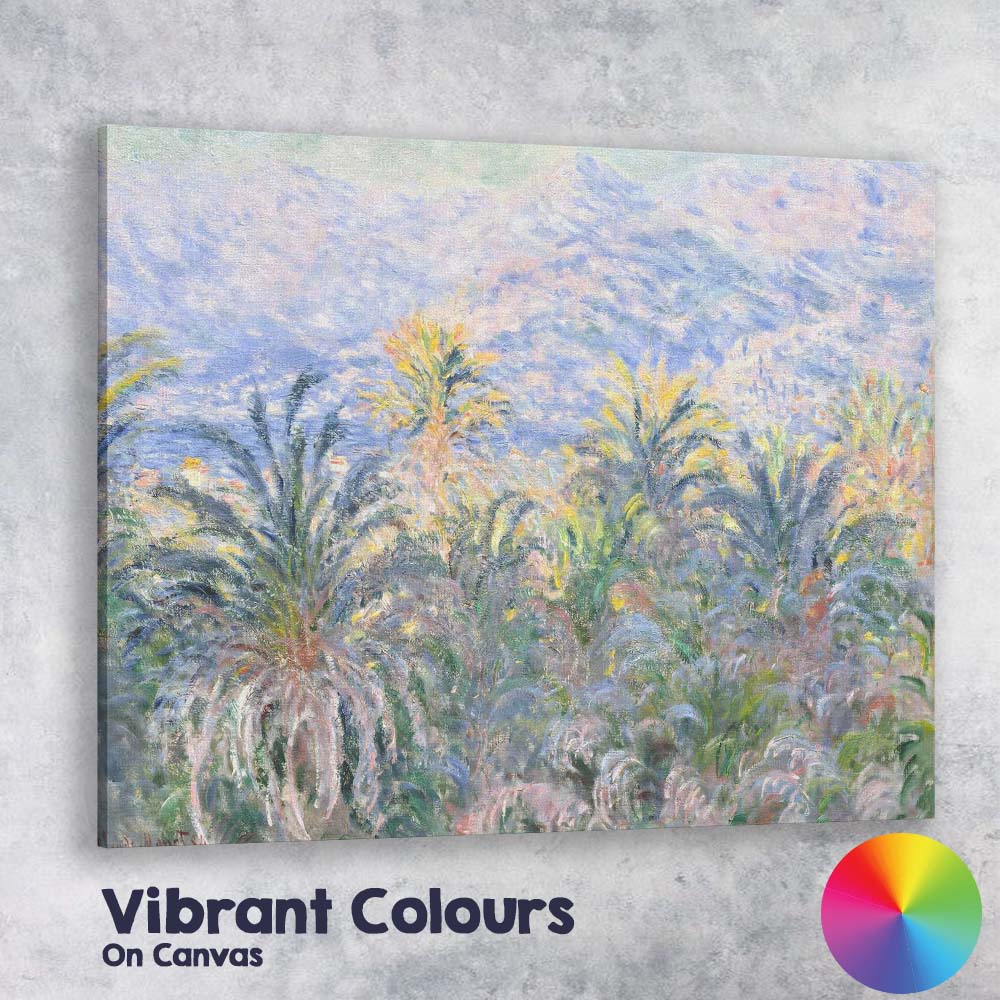 Pastel Tropical Palm Grove Impressionist Exotic Botanical Landscape Canvas Wall Art Print Decor Picture Ready to Hang