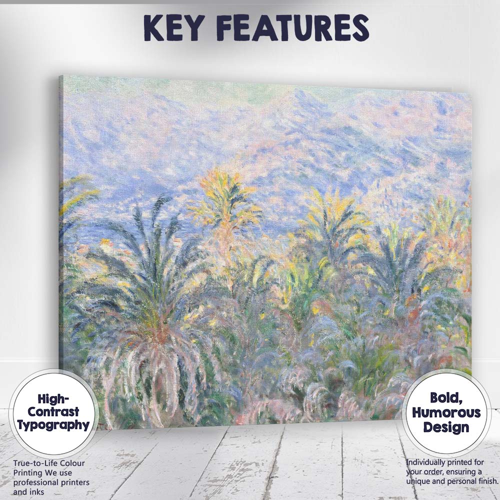 Pastel Tropical Palm Grove Impressionist Exotic Botanical Landscape Canvas Wall Art Print Decor Picture Ready to Hang