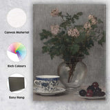 Botanical Floral Arrangement Glass Vase Still Life Canvas Wall Art Print Decor Picture Ready to Hang