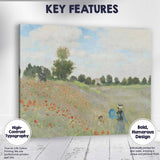 Impressionist Poppy Field Summer Meadow Landscape Canvas Wall Art Print Decor Picture Ready to Hang