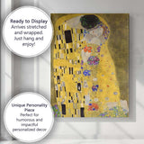 Golden Romantic Embrace Art Nouveau Decorative Canvas Wall Art Print Decor Picture Ready to Hang