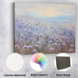 Dreamy Lavender Wildflower Meadow Pastel Landscape Canvas Wall Art Print Decor Picture Ready to Hang