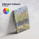 Colourful Impressionist Village Garden Landscape Canvas Wall Art Print Decor Picture Ready to Hang