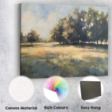 Moody Impressionist Woodland Meadow Landscape Canvas Wall Art Print Decor Picture Ready to Hang