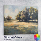 Moody Impressionist Woodland Meadow Landscape Canvas Wall Art Print Decor Picture Ready to Hang