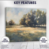 Moody Impressionist Woodland Meadow Landscape Canvas Wall Art Print Decor Picture Ready to Hang