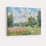 Fresh Spring Meadow Woodland Wildflower Landscape Canvas Wall Art Print Decor Picture Ready to Hang