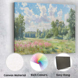 Fresh Spring Meadow Woodland Wildflower Landscape Canvas Wall Art Print Decor Picture Ready to Hang