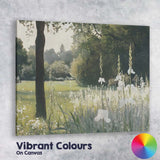Impressionist Woodland Meadow White Wildflowers Tranquil Park Landscape Canvas Wall Art Print Decor Picture Ready to Hang