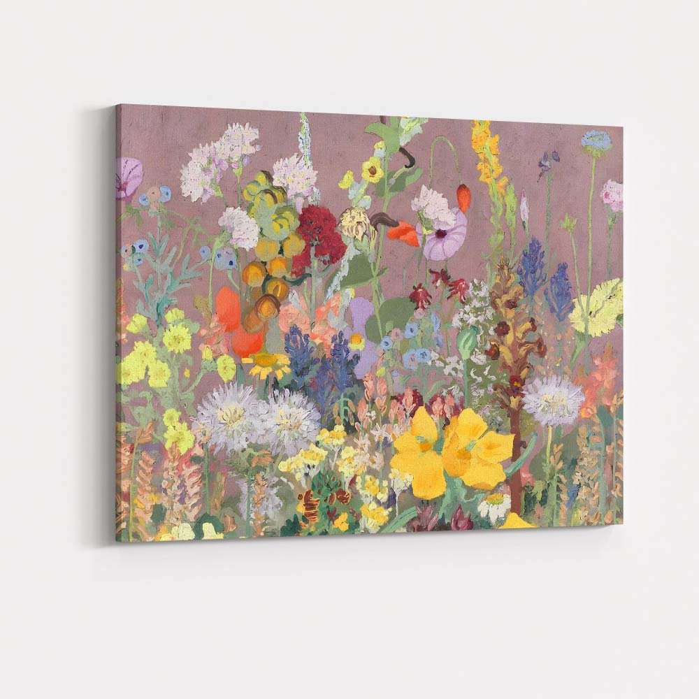Pastel Wildflower Meadow Floral Still Life Impressionist Canvas Wall Art Print Decor Picture Ready to Hang