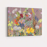 Pastel Wildflower Meadow Floral Still Life Impressionist Canvas Wall Art Print Decor Picture Ready to Hang