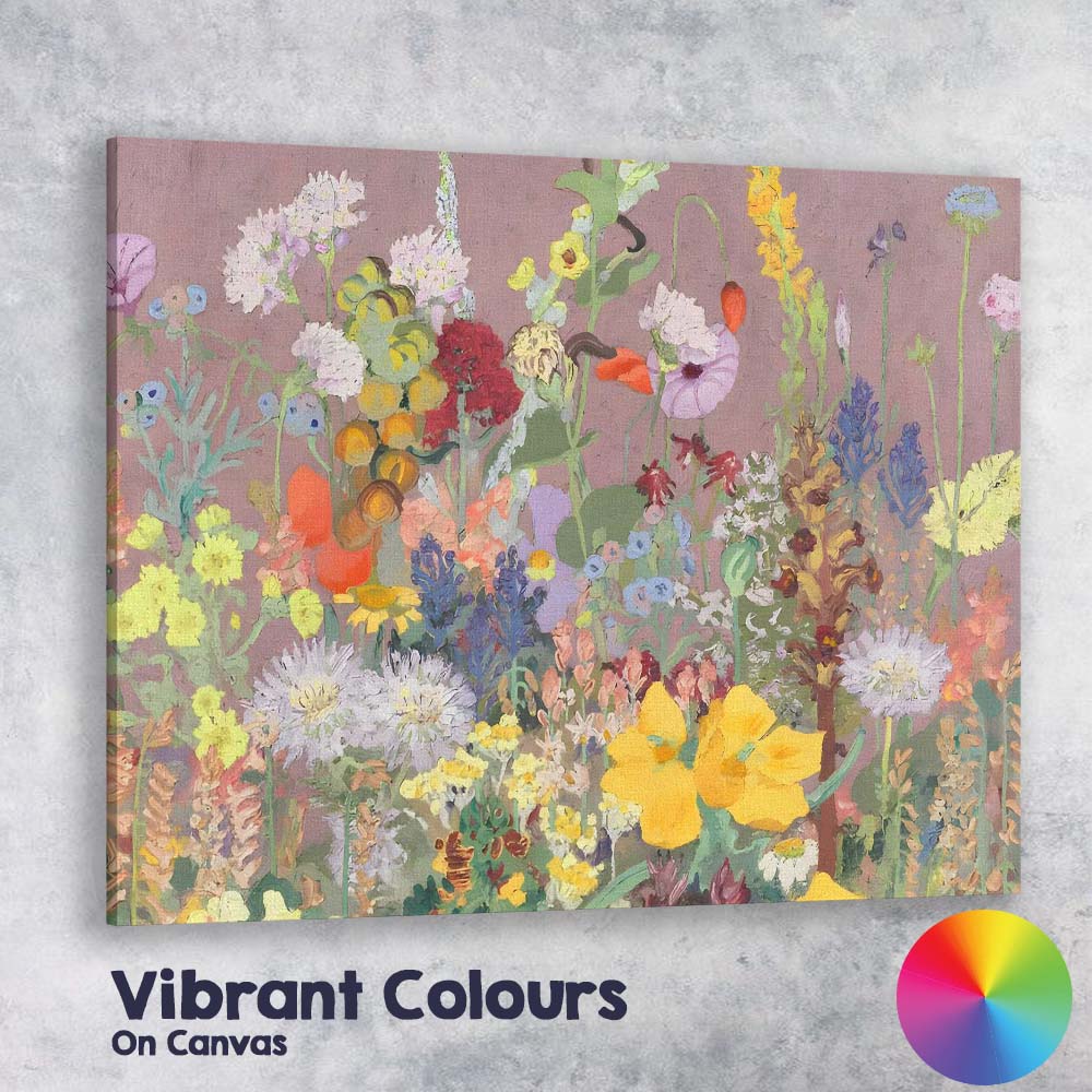 Pastel Wildflower Meadow Floral Still Life Impressionist Canvas Wall Art Print Decor Picture Ready to Hang