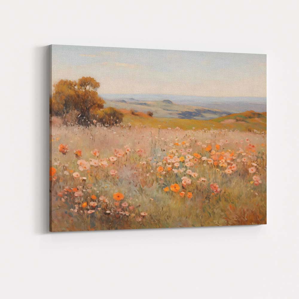 Peaceful Rolling Countryside Hills Summer Meadow Scenic Landscape Canvas Wall Art Print Decor Picture Ready to Hang