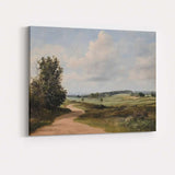 Traditional Countryside Winding Country Lane Rolling Hills Landscape Canvas Wall Art Print Decor Picture Ready to Hang
