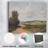 Traditional Countryside Winding Country Lane Rolling Hills Landscape Canvas Wall Art Print Decor Picture Ready to Hang