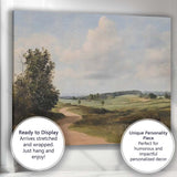 Traditional Countryside Winding Country Lane Rolling Hills Landscape Canvas Wall Art Print Decor Picture Ready to Hang