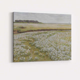 Coastal Wildflower Meadow Seaside Village Spring Landscape Canvas Wall Art Print Decor Picture Ready to Hang