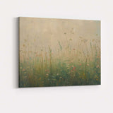 Minimalist Wildflower Meadow Soft Pastel Botanical Landscape Canvas Wall Art Print Decor Picture Ready to Hang