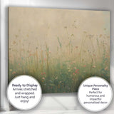 Minimalist Wildflower Meadow Soft Pastel Botanical Landscape Canvas Wall Art Print Decor Picture Ready to Hang