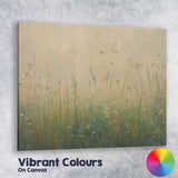 Minimalist Wildflower Meadow Soft Pastel Botanical Landscape Canvas Wall Art Print Decor Picture Ready to Hang