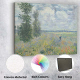 Claude Monet Wildflower Meadow Countryside Landscape Impressionist Canvas Wall Art Print Decor Picture Ready to Hang