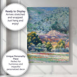 Impressionist Mountain Valley Colourful Countryside Landscape Canvas Wall Art Print Decor Picture Ready to Hang