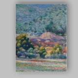 Impressionist Mountain Valley Colourful Countryside Landscape Canvas Wall Art Print Decor Picture Ready to Hang
