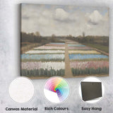Pastel Tulip Fields Dutch Countryside Floral Landscape Canvas Wall Art Print Decor Picture Ready to Hang