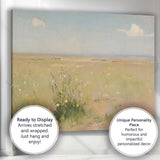 Minimalist Wildflower Meadow Soft Neutral Landscape Canvas Wall Art Print Decor Picture Ready to Hang