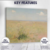 Minimalist Wildflower Meadow Soft Neutral Landscape Canvas Wall Art Print Decor Picture Ready to Hang