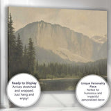 Rustic Mountain Lake Pine Forest Landscape Canvas Wall Art Print Decor Picture Ready to Hang
