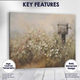 Rustic Wildflower Meadow Garden Birdhouse Impressionist Canvas Wall Art Print Decor Picture Ready to Hang