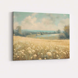 Dreamy Wildflower Meadow Rolling Hills Summer Landscape Canvas Wall Art Print Decor Picture Ready to Hang
