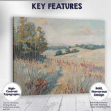 Soft Pastel Countryside Meadow Watercolour Landscape Canvas Wall Art Print Decor Picture Ready to Hang