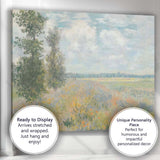 Impressionist Summer Wildflower Meadow Countryside Landscape Canvas Wall Art Print Decor Picture Ready to Hang