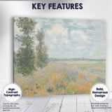 Impressionist Summer Wildflower Meadow Countryside Landscape Canvas Wall Art Print Decor Picture Ready to Hang