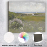 Soft Coastal Meadow Wildflowers Panoramic Landscape Canvas Wall Art Print Decor Picture Ready to Hang