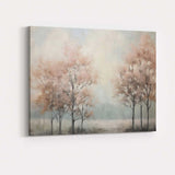 Soft Blush Blossom Woodland Mist Landscape Canvas Wall Art Print Decor Picture Ready to Hang