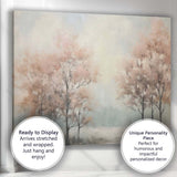 Soft Blush Blossom Woodland Mist Landscape Canvas Wall Art Print Decor Picture Ready to Hang