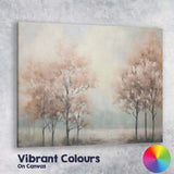 Soft Blush Blossom Woodland Mist Landscape Canvas Wall Art Print Decor Picture Ready to Hang