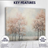 Soft Blush Blossom Woodland Mist Landscape Canvas Wall Art Print Decor Picture Ready to Hang