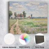 Rustic Farmhouse Meadow Country Path Impressionist Landscape Canvas Wall Art Print Decor Picture Ready to Hang