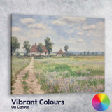 Rustic Farmhouse Meadow Country Path Impressionist Landscape Canvas Wall Art Print Decor Picture Ready to Hang