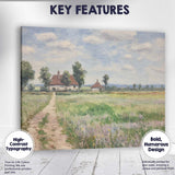 Rustic Farmhouse Meadow Country Path Impressionist Landscape Canvas Wall Art Print Decor Picture Ready to Hang