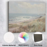 Serene Coastal Dunes Ocean Waves Impressionist Seascape Canvas Wall Art Print Decor Picture Ready to Hang