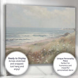 Serene Coastal Dunes Ocean Waves Impressionist Seascape Canvas Wall Art Print Decor Picture Ready to Hang