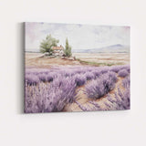 Watercolour Lavender Field Rustic Farmhouse Countryside Canvas Wall Art Print Decor Picture Ready to Hang