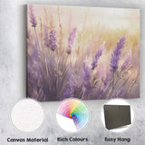 Dreamy Lavender Blossom Floral Close Up Botanical Canvas Wall Art Print Decor Picture Ready to Hang