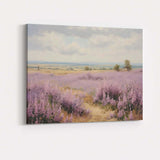 Pastel Lavender Field Country Path Rural Landscape Canvas Wall Art Print Decor Picture Ready to Hang